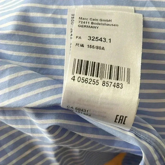 [N1/US4]Marc Cain Collections Women's  Blue Straps Blouse-NWOT - Picture 11 of 16